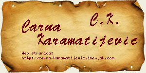 Čarna Karamatijević vizit kartica